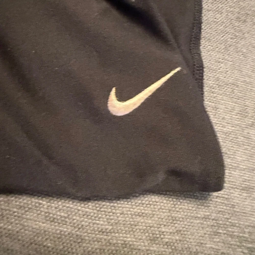 Nike Womens Dri-FIT Leggings Black‎ Just Do It Waistband Zipper Pocket Size M